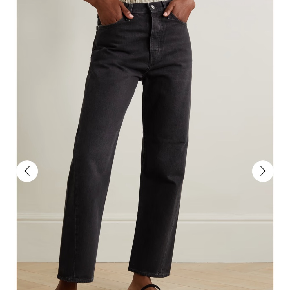 Toteme Twisted Seam High Rise Straight Leg Jeans